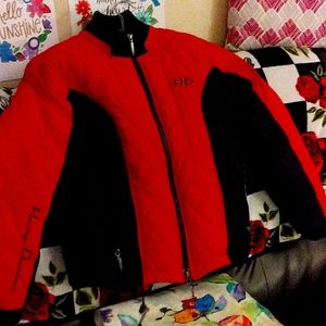 Harley Davidson feather down winter riding coat.